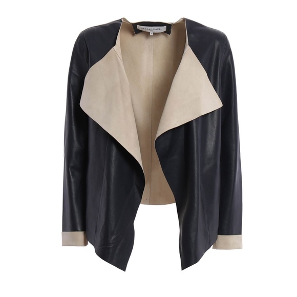 Gerard DarelCloud leather navy blue jacket new